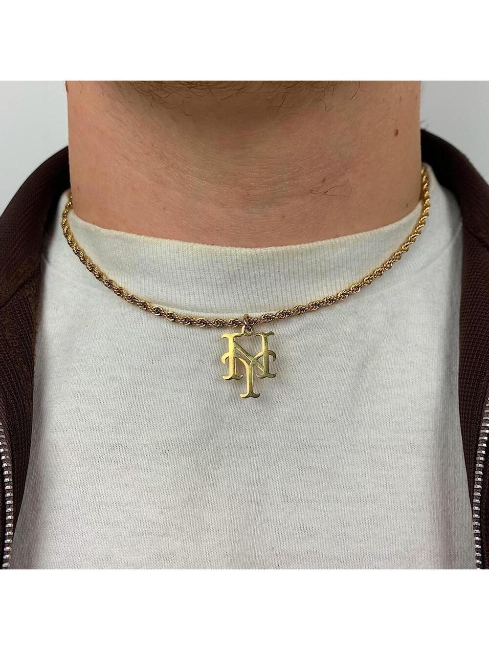 Y2K Gold Stainless Steel Steel Chain Necklace - Picture 6 of 8